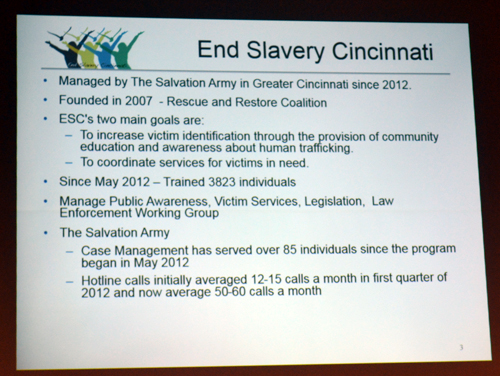 End Slavery Cincinnati, a non-profit organization.